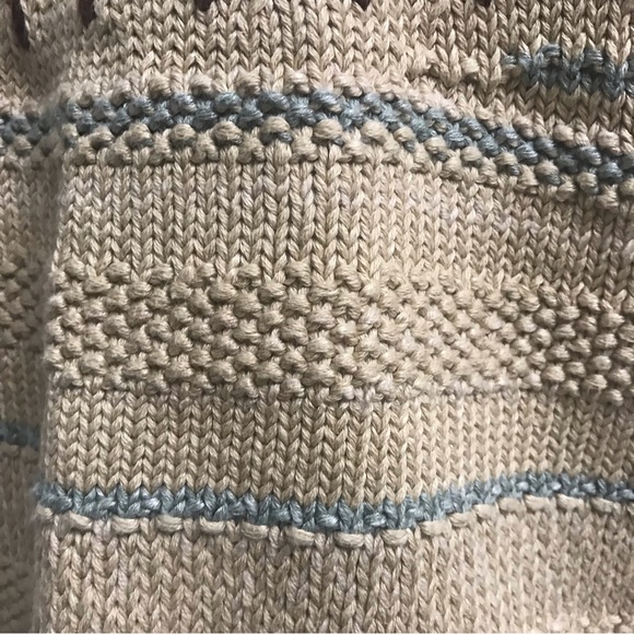 POLO Ralph Lauren Jacquard Knit Cap Sleeve Neutral Fair Isle Style Sweater XL - Picture 9 of 13